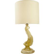 vintage glass dauphin table lamp gilded