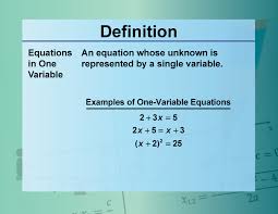 definition equation concepts