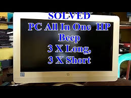 pc all in one hp blank beep 3 x long 3