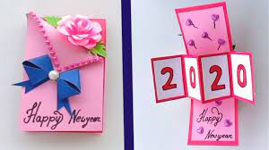 Easy & beautiful newyear card • new year card making handmade 2021 • new year card making • #newyear. How To Make Happy New Year Card 2020 New Year Greeting Cards Latest Design Handmade Youtube