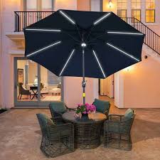 Outsunny Solar Garden Parasol Umbrella