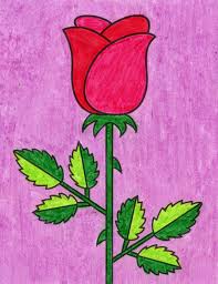 Just draw a small bean like shape in the middle of the page as it is the centre of the rose. Easy Rose Drawing Art Projects For Kids