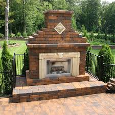 Stone Fireplace With Verona Retaining