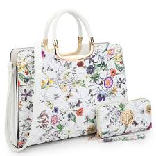 Dasein Womens Handbag Pu Leather Top Handle Briefcase With