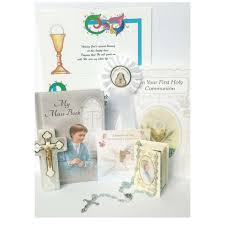 boys first holy communion gift set st