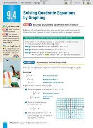 Solving Quadratic Equations By Graphing