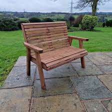 2 Seat Outdoor Wooden Bench