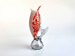 Mid Century Murano Glass Fish Vase