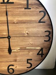 Stained Clock With Arabic Numbers