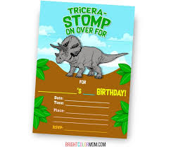 dinosaur birthday invitations