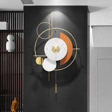 Modern 3d Round Wall Clock Decor Gold