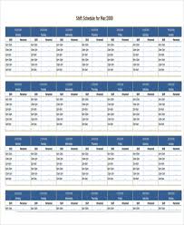 4 Monthly Shift Schedule Templates Free Word Pdf Format Download