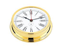 Golden Nautical Quartz Clock R175d