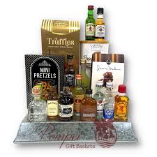 mini bar gift basket by pompei baskets