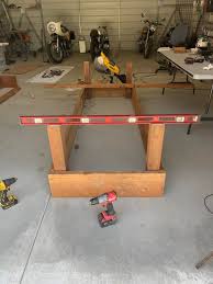 making a motorcycle work bench from