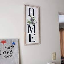 Vertical Home Wood Sign Wall Decor