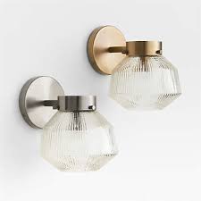 Aiden Ribbed Glass Wall Sconce Lights