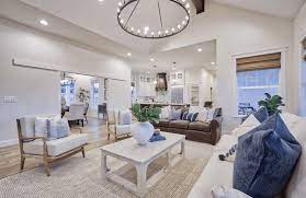 recessed lighting in a living room
