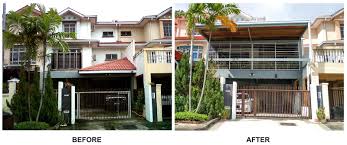 60 desain rumah minimalis 2 lantai modern terbaru kumpulan gambar desain rumah minimalis ala eropa. Balkoni Ubahsuai Rumah Teres 2 Tingkat Bahagian Depan