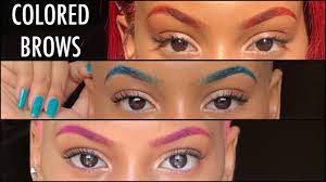 colored brows tutorial eyeshadow vs