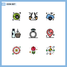universal icon symbols group of 9