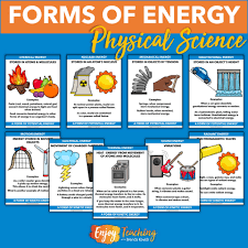 9 forms of energy and exles for kids