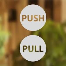 Push Pull Stickers For Door