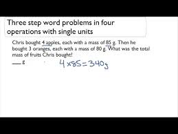 Multi Step Word Problems In Four