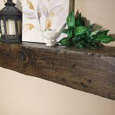 Floating Distressed Mantel Faux Beam