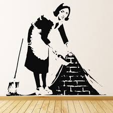 maid banksy wall sticker
