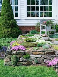 front yard garden designs with pebbles