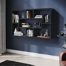 Elegant Bookcase Shelves White Wall