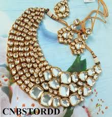 semi bridal kundan necklace sets