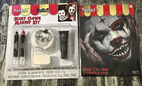 spirit halloween scary clown makeup kit