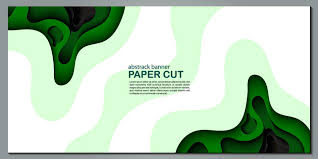 modern abstract paper cut out
