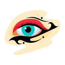 vector rockstar eye makeup flat icon