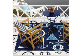 blue and white nautical area rug