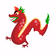 chinese dragon lunar new year sticker