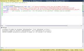 re database sql server options and