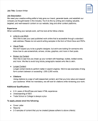 sample content writer job description marvin russell sample word doc job description for copy writers