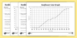 Sunflower Line Graph Worksheets