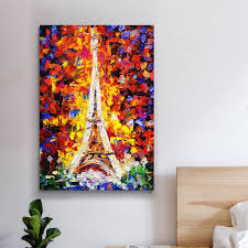 Eiffel Tower In Paris Canvas Wall Art