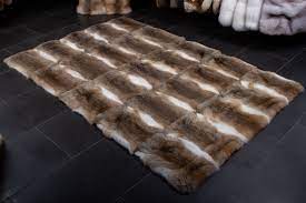 natural rabbit real fur carpet lars