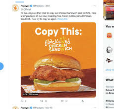 popeyes taunts copycats with tweet