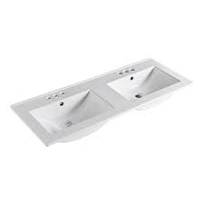 Unlike other expensive models, this affordable choice will improve the look of your bathroom. Bellaterra Home Ceramic 48 Double Bathroom Vanity Top Wayfair