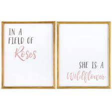 The most common in a field of roses she is a wildflower. She Is A Wildflower Wood Wall Decor Set Hobby Lobby 1470780