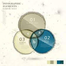 Abstract Intersection Circle Chart Infographics Stock