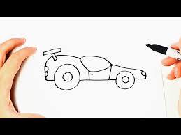 cómo dibujar un auto de carreras paso a
