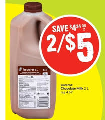 lucerne chocolate milk 2l 2 5 00