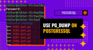 how to use pg dump on postgressql
